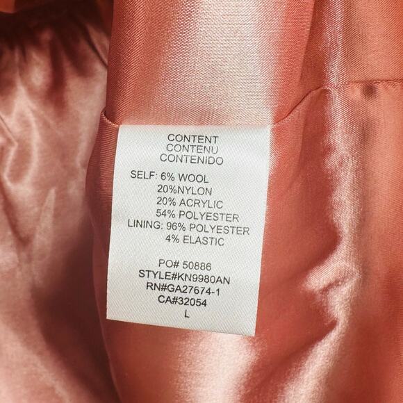 Eva Franco Pleated Knit Metallic Pastel Stripe Mini Skirt Size Large - Picture 9 of 12